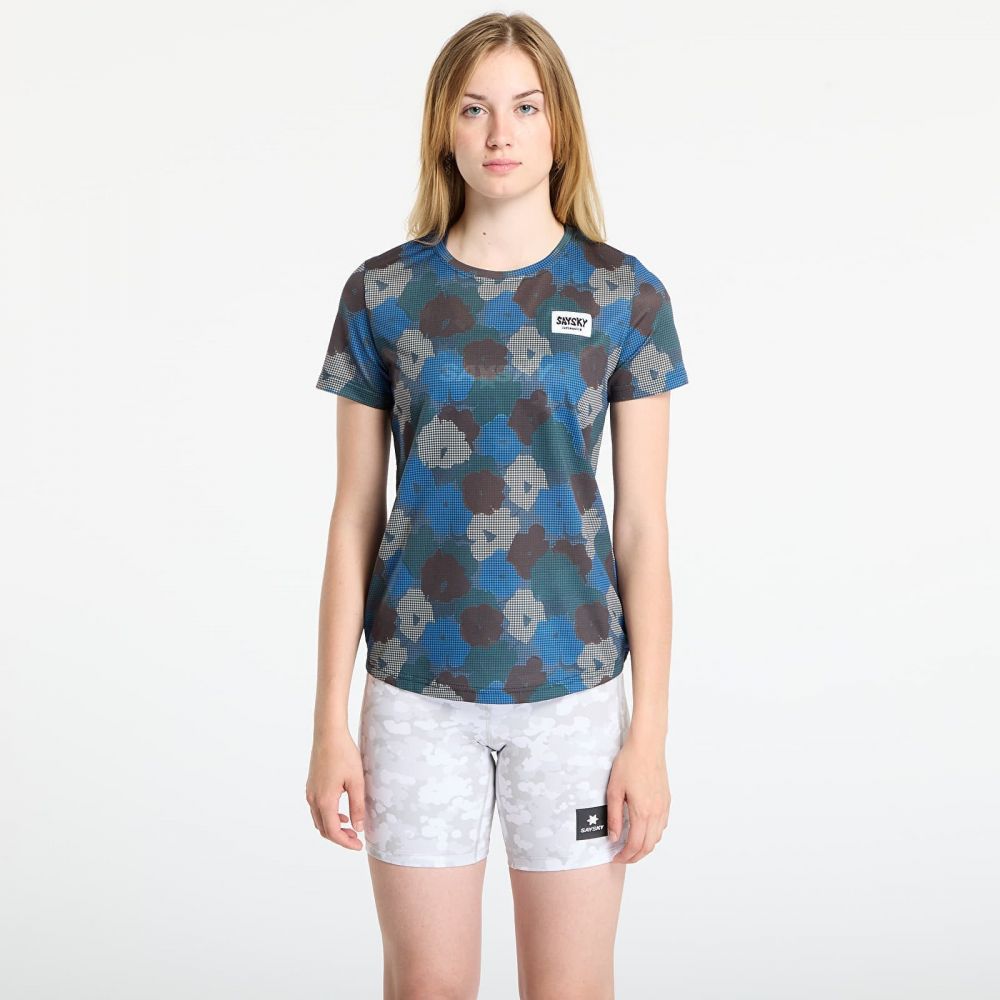Tričko SAYSKY W Flower Combat T-Shirt Blue Aop S