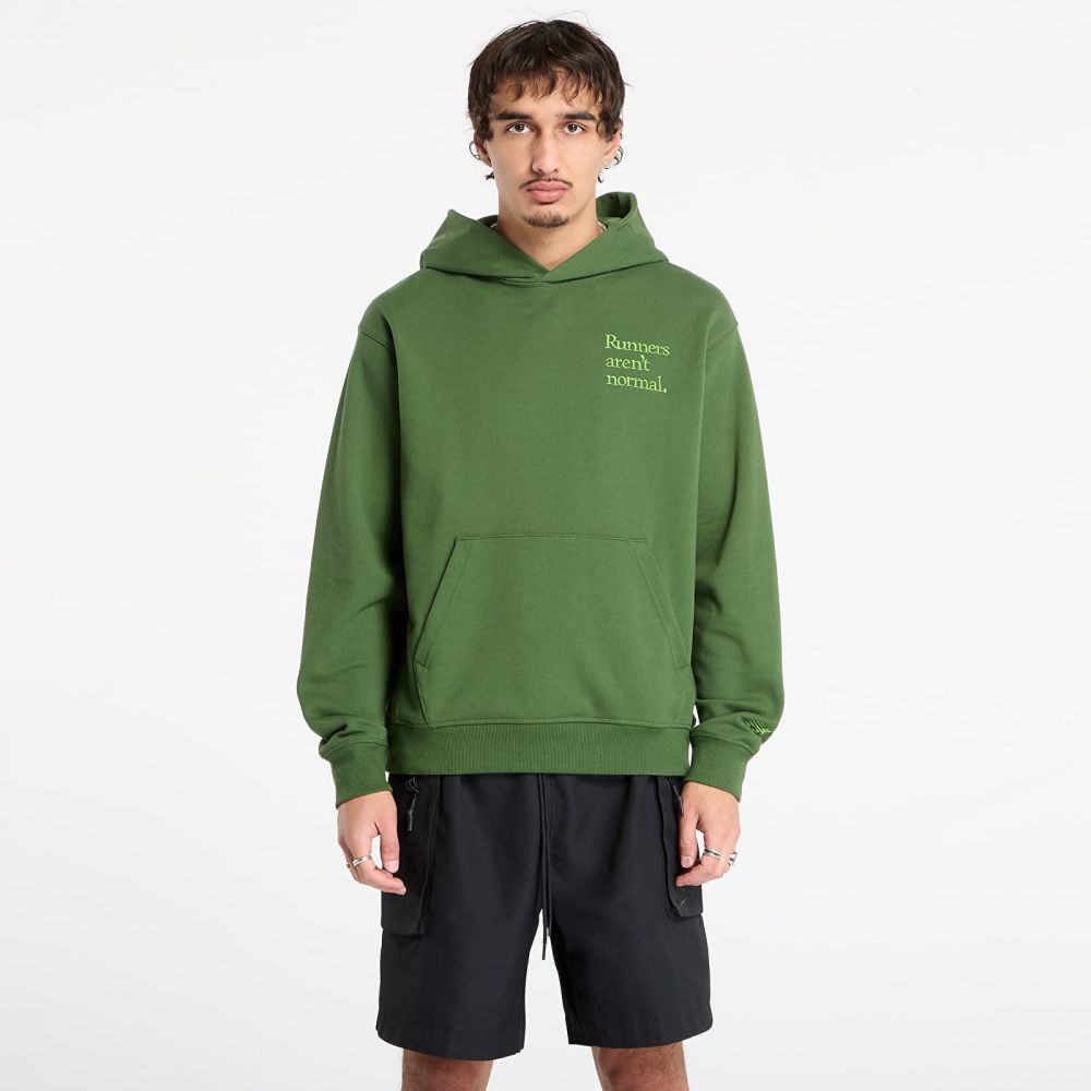 Mikina New Balance Athletics Runners Arent Normal Hoodie Dark Alpine Green M