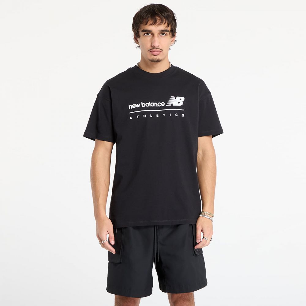 Tričko New Balance Linear Graphic T-Shirt Black XXL