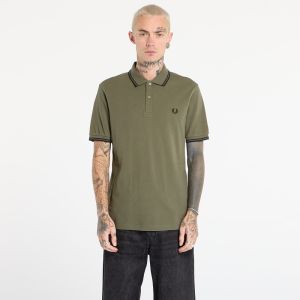 Tričko FRED PERRY Twin Tipped Fred Perry Shirt Lrlwrthgreen/ Blk M