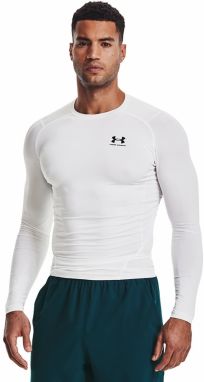 Tričko Under Armour Hg Armour Comp LS White/ Black XXXXL