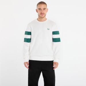 Mikina FRED PERRY Peached Tipped Sleeve Sweatshirt Snow White L