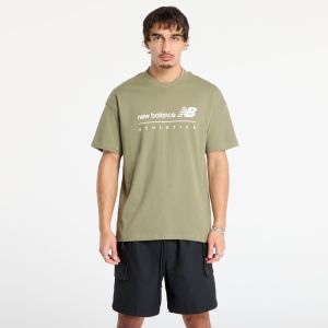 Tričko New Balance Linear Graphic T-Shirt Dark Olive M