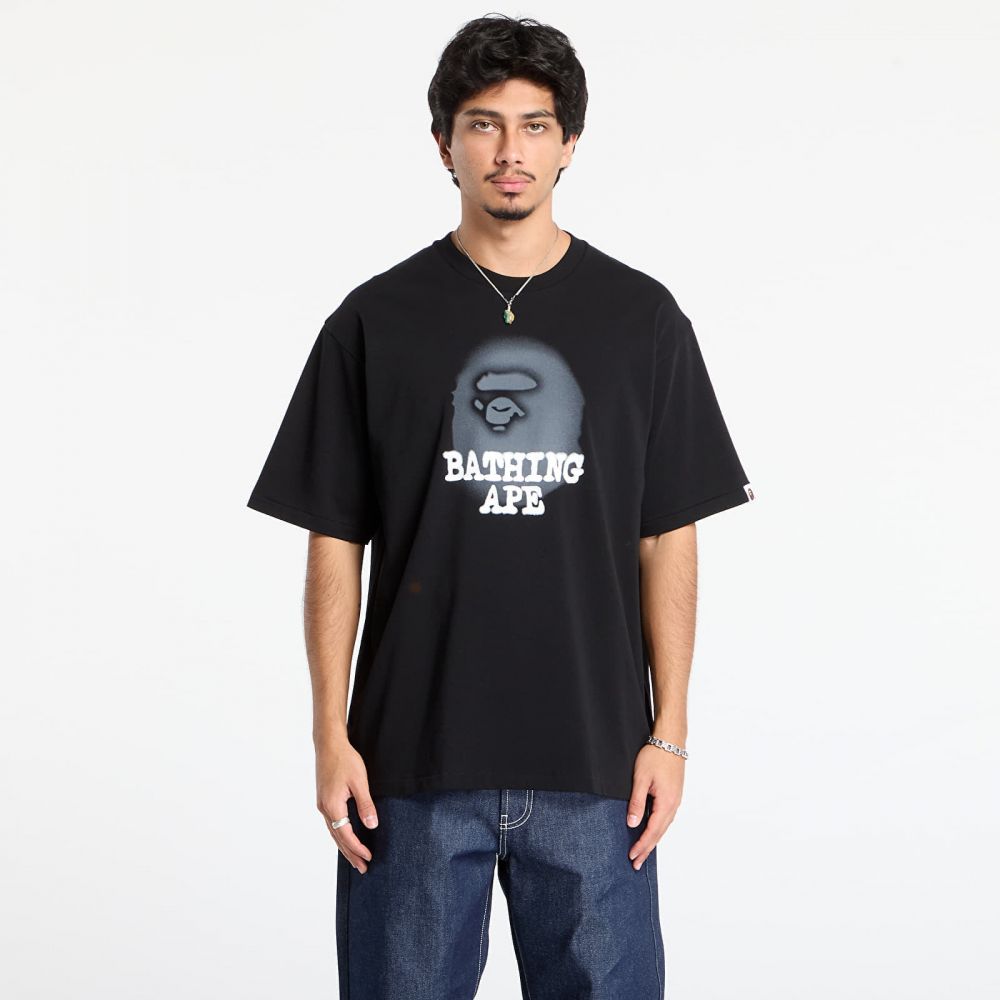 Tričko A BATHING APE Bathing Ape Logo Relaxed Fit Tee Black M