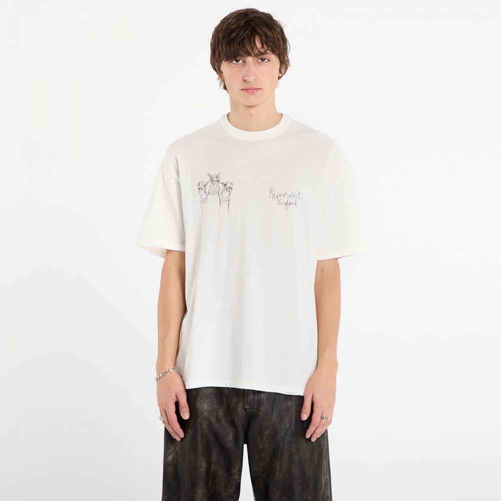 Tričko REPRESENT Hand Drawn Thoroughbred Dogs T-Shirt Flat White L