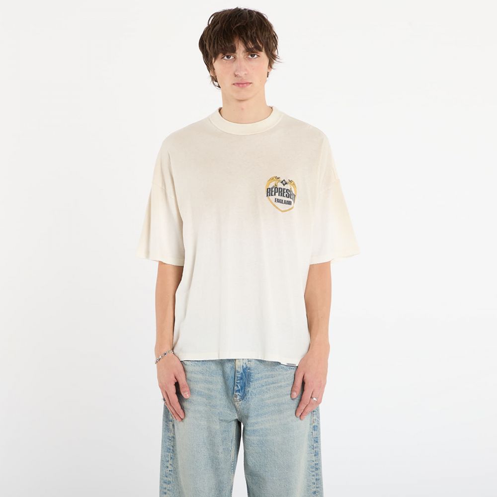 Tričko REPRESENT Angel Border T-Shirt Washed Ecru S