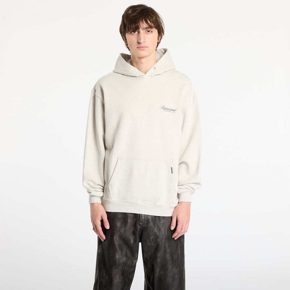 Mikina REPRESENT Represent Owners Club Script Hoodie Cream Marl M