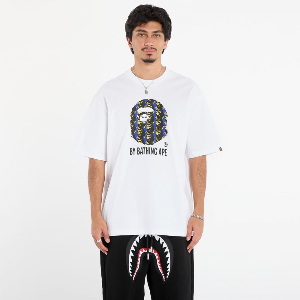 Tričko A BATHING APE Ape Head Pattern By Bathing Ape Relaxed Fit Tee White S