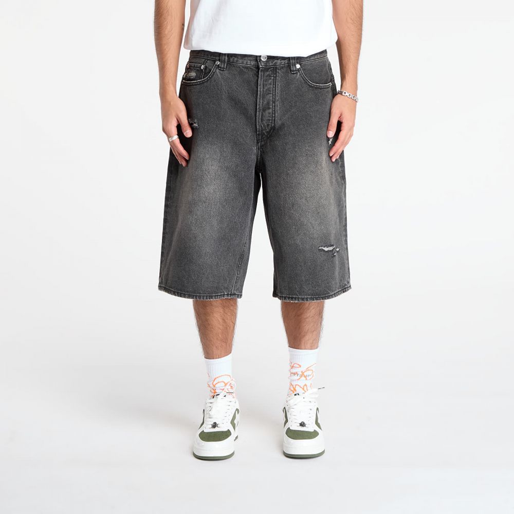 A BATHING APE Sta Relaxed Fit Denim Shorts Black M
