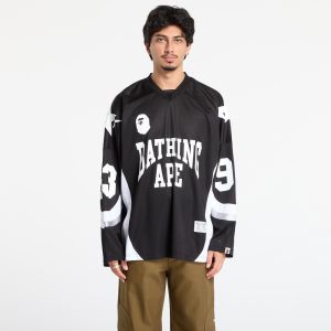Tričko A BATHING APE Line Camo Jacquard Logo Relaxed Fit Ice Hockey Jersey Black XXL