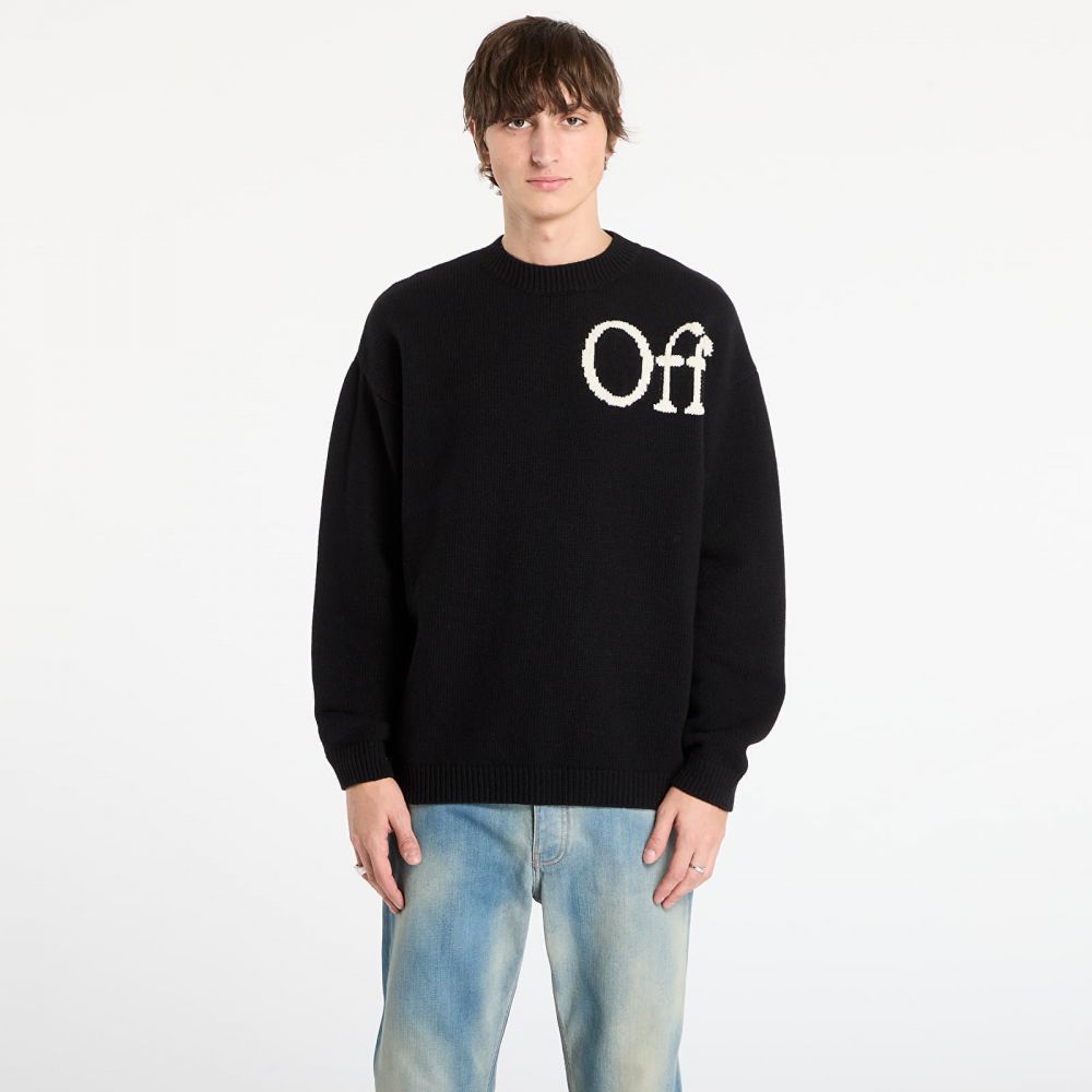 Mikina Off-White Bookish Shared Knit Crewneck Black XXL