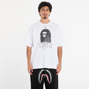 Tričko A BATHING APE Hand Drawn Ape Head Relaxed Fit Tee White M
