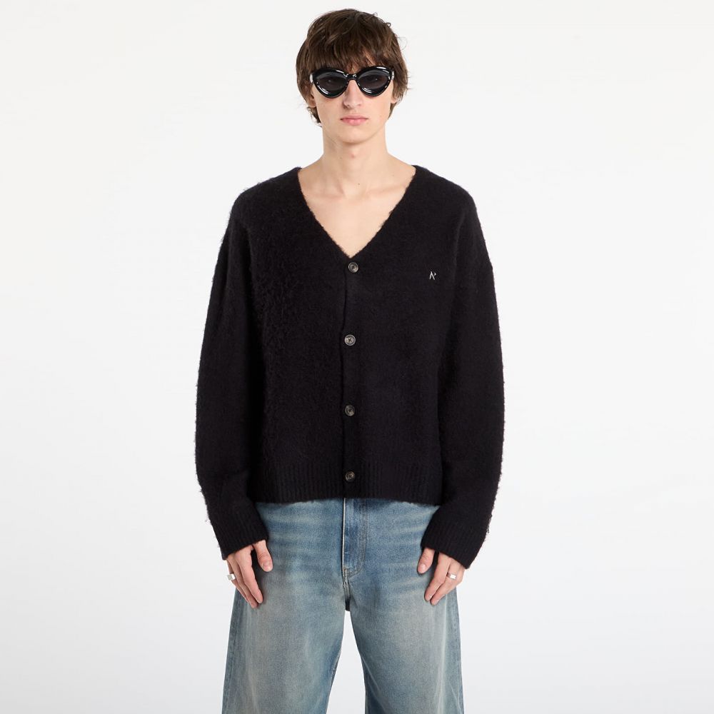 Svetr REPRESENT Textured Knit Cardigan Jet Black M