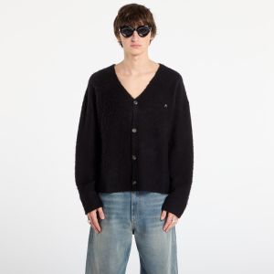 Svetr REPRESENT Textured Knit Cardigan Jet Black M