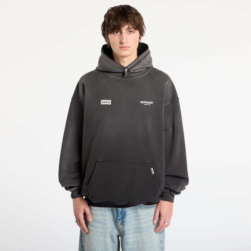 Mikina REPRESENT Oasis Owners Club Hoodie Stained Black XL