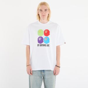 Tričko A BATHING APE Multi Ape Head By Bathing Ape Relaxed Fit Tee White XL