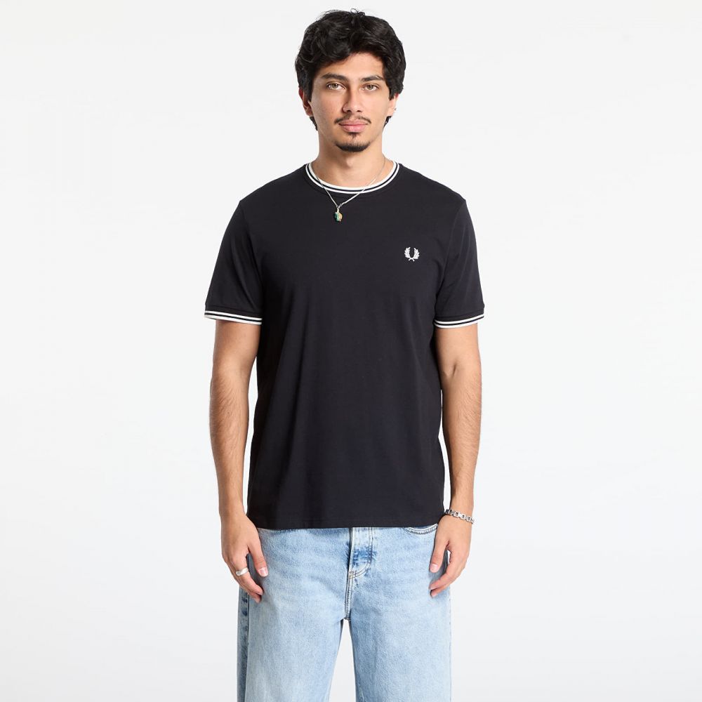 Tričko FRED PERRY Twin Tipped T-Shirt Black S
