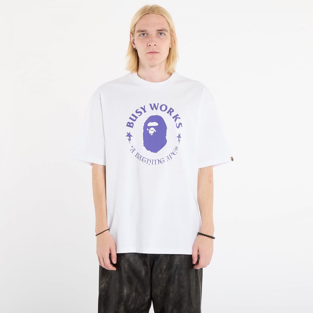 Tričko A BATHING APE Busy Works Relaxed Fit Tee White L