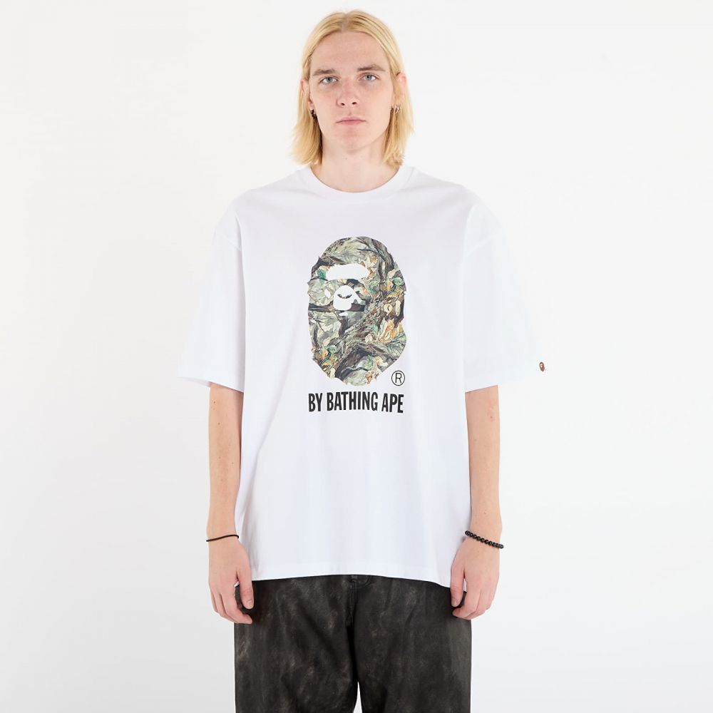 Tričko A BATHING APE Tree Edge Camo By Bathing Ape Relaxed Fit Tee White XXL