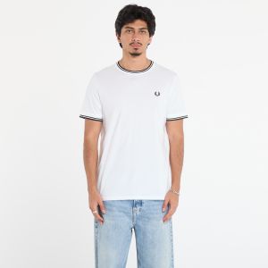 Tričko FRED PERRY Twin Tipped T-Shirt White L