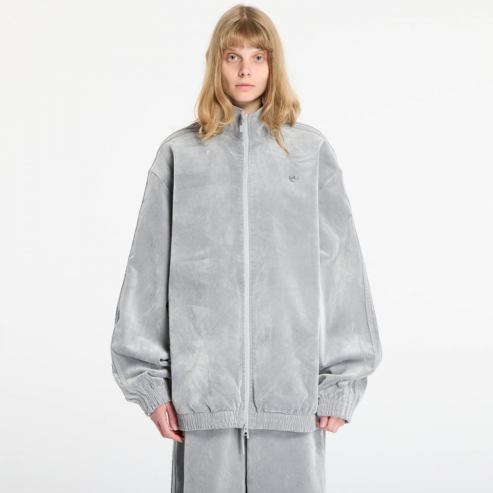 Bunda adidas Brushed Twill Oversized Firebird Track Top Grey Two XS