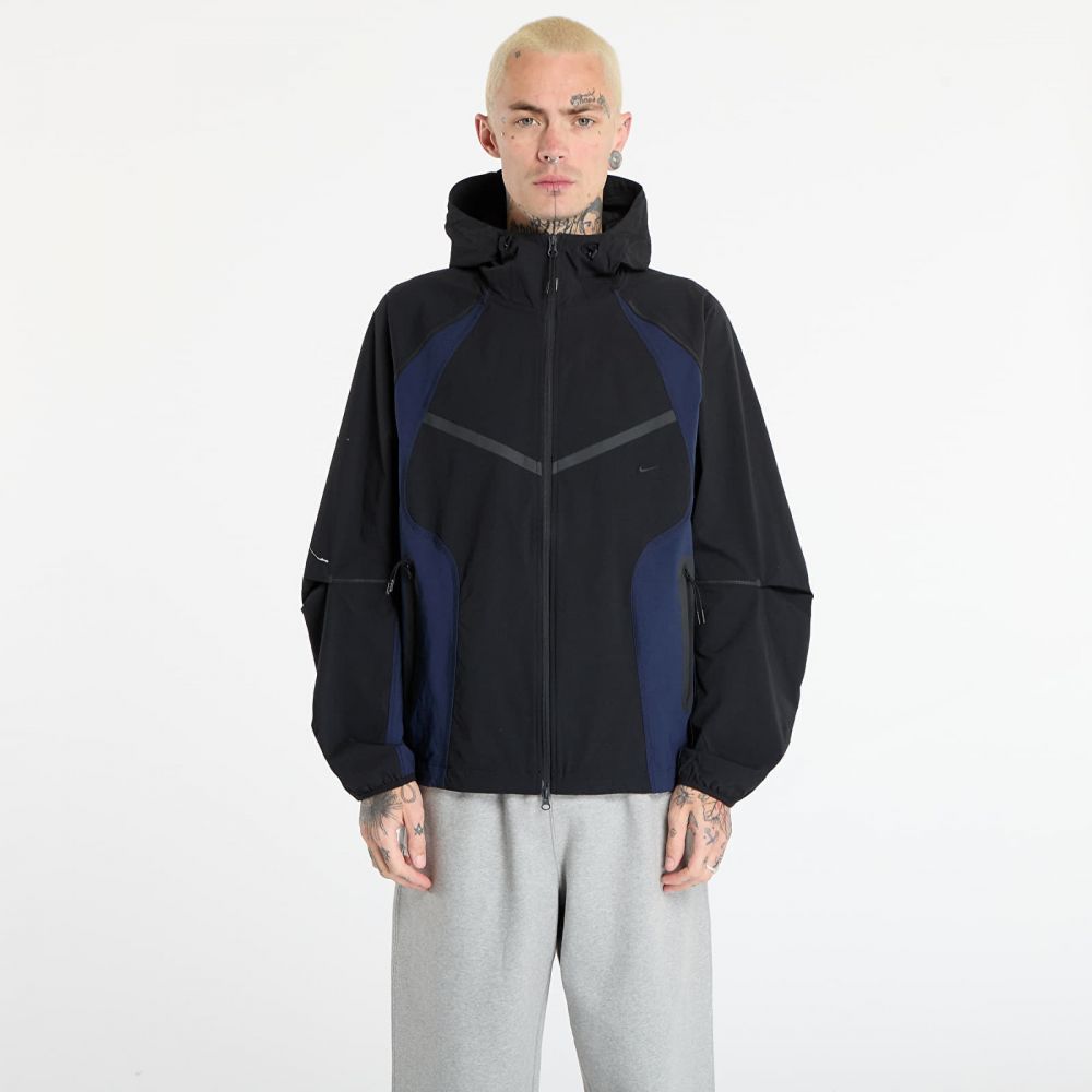 Bunda Nike Tech Men's Dri-FIT Woven Color-Block Windrunner Loose Jacket Black/ Obsidian/ Black L