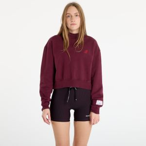 Mikina Bandit Cotton Fleece Women's Cropped Crewneck Fig M