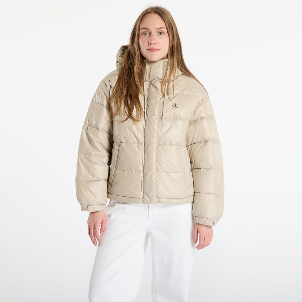 Bunda Calvin Klein Jeans Shine Puffer Jacket Brown L