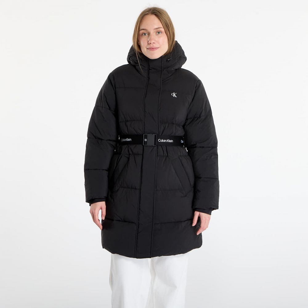 Bunda Calvin Klein Jeans Belted Midweight Coat Black M