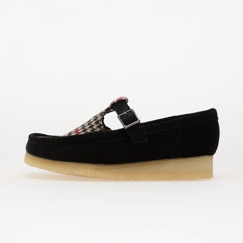 Tenisky Clarks Originals Wallabee T Bar Black Tweed Comb EUR 38