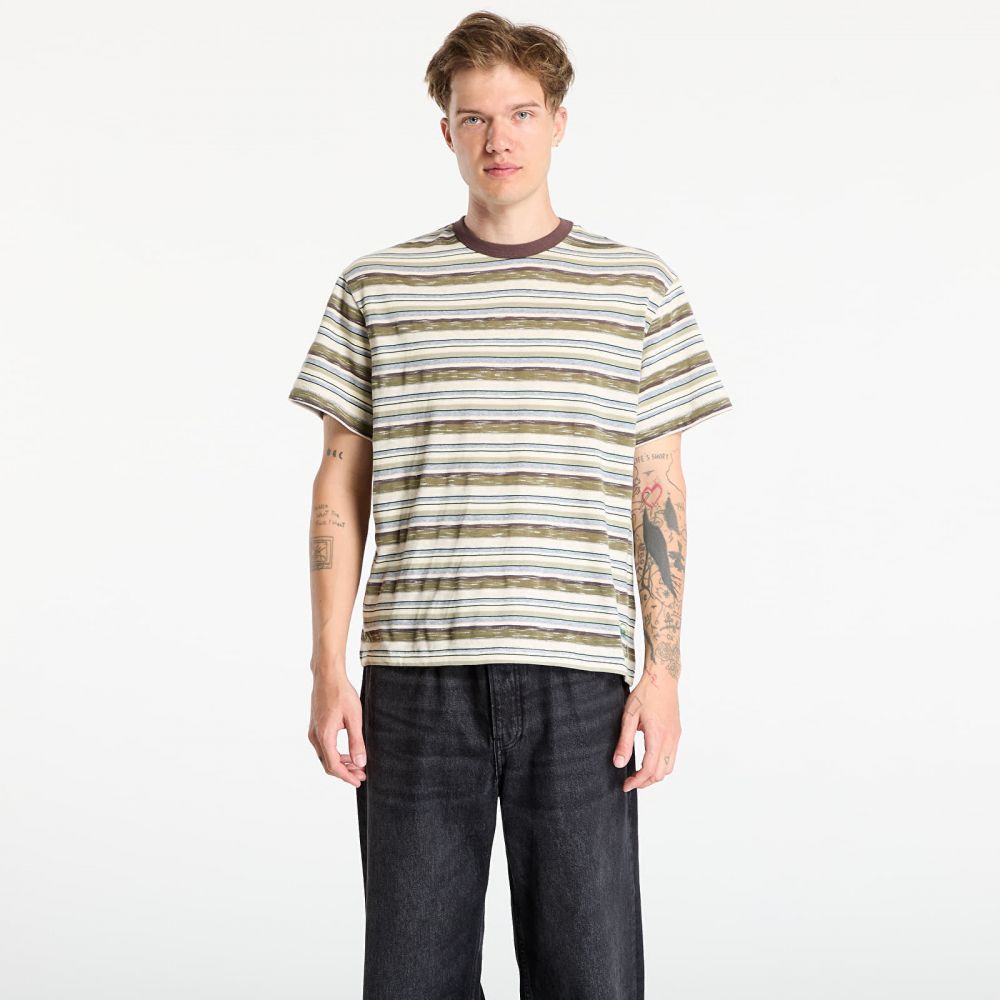 Tričko Brain Dead Toni Stripe T-Shirt Olive/ Multi S