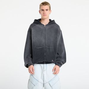 Mikina ROA Bee Sun Faded Waffle Zip Up Hoodie Black XL