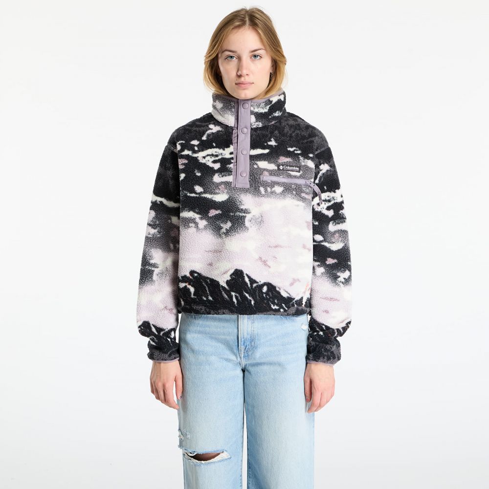 Mikina Columbia Helvetia™ II Printed Cropped Half Snap Shale Purple Sisters/ Shale Purple M