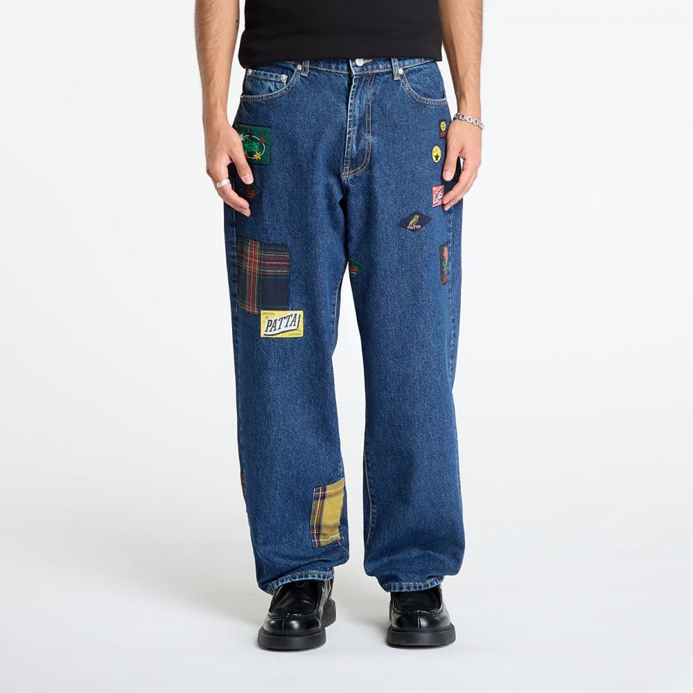 Džínsy Patta Whole Lotta Labels Denim Pants Blue Denim 38