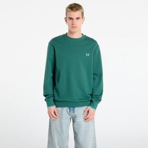 Mikina FRED PERRY Crew Neck Sweatshirt Sprtgrn/ Trackblu M