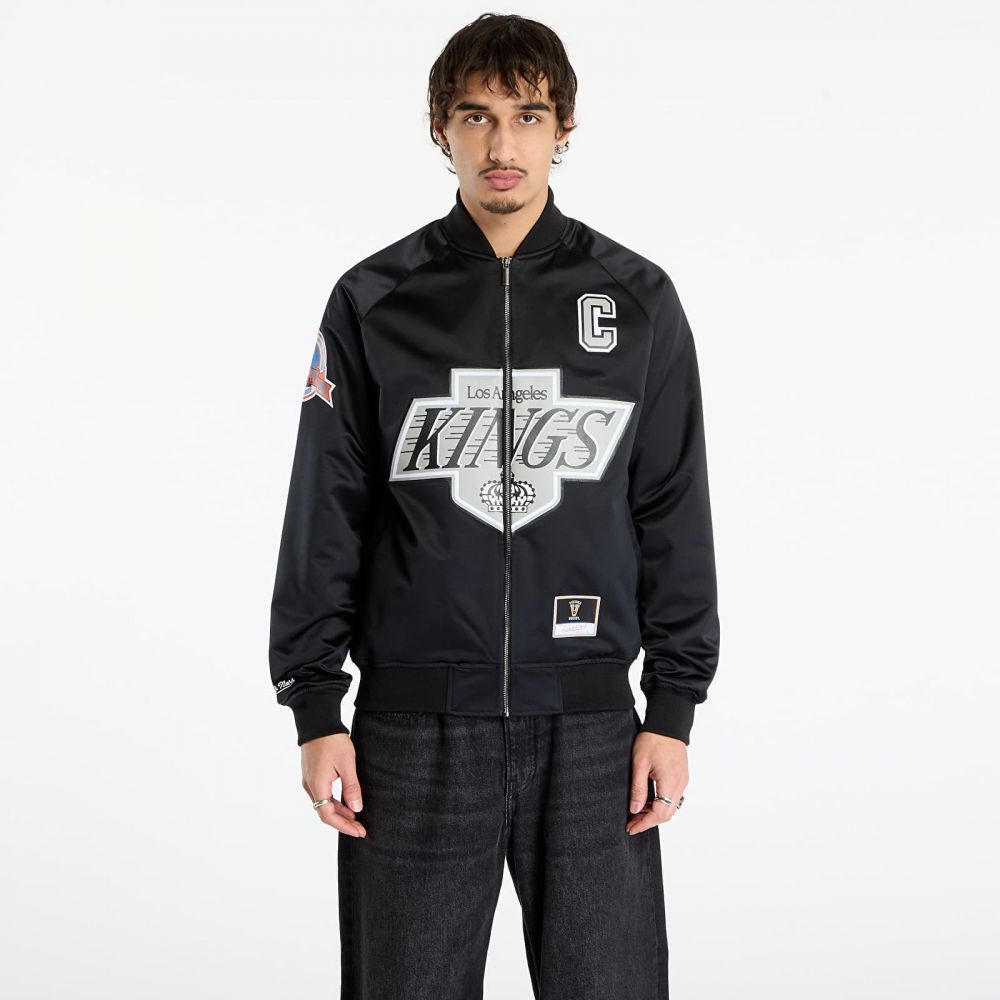 Bunda Mitchell & Ness NHL Maxxed Out Satin Jacket Kings Wayne Gretzky Black XL