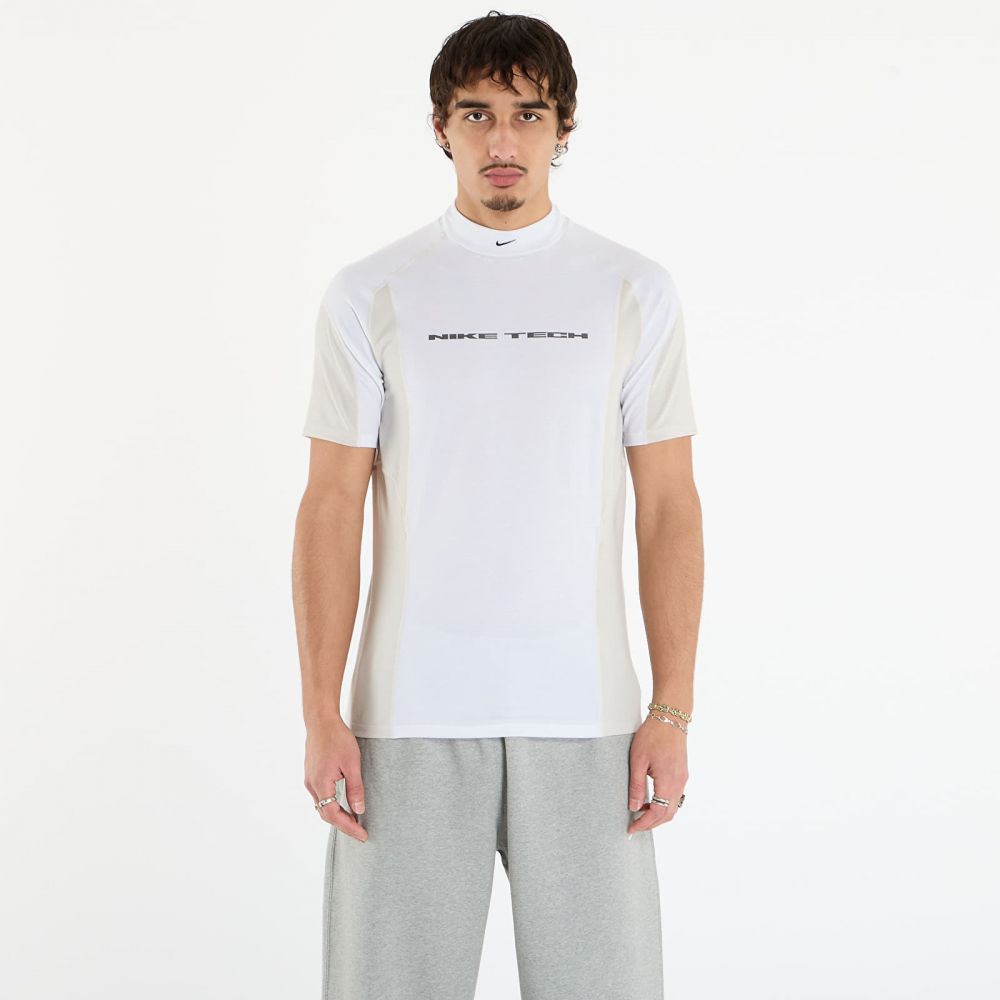 Tričko Nike Tech Men's Dri-FIT Short-Sleeve Base Layer White/ Light Bone/ Light Bone/ Black XL