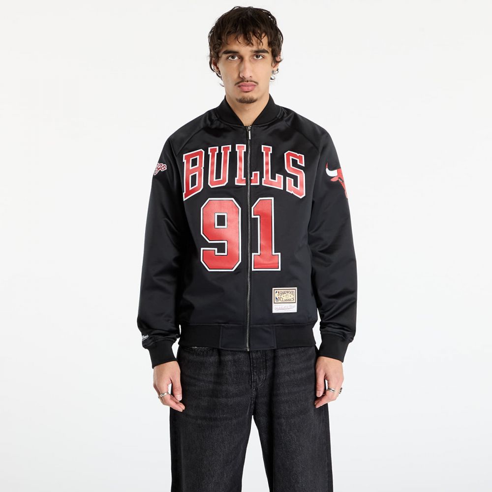 Bunda Mitchell & Ness NBA Maxxed Out Satin Jacket Bulls Dennis Rodman Black XL