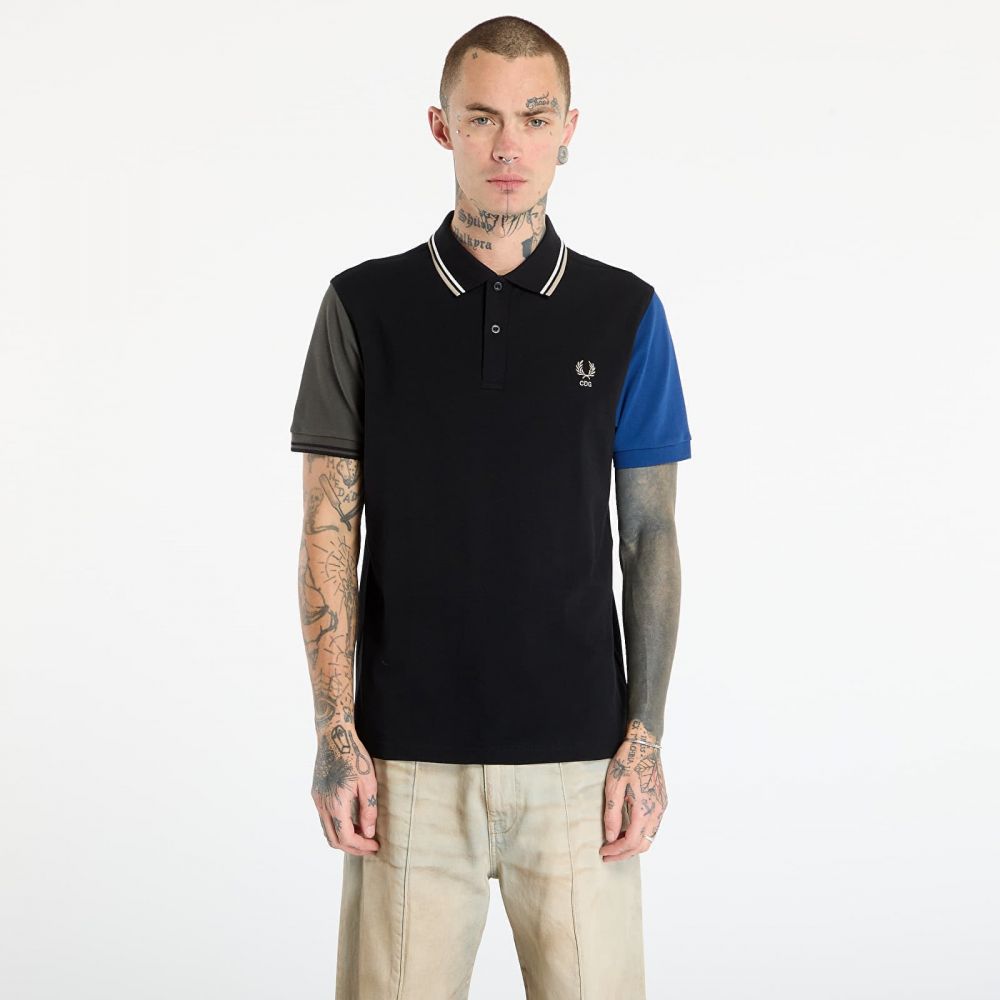 Tričko Comme des Garçons SHIRT x Fred Perry Polo Knit Black XL