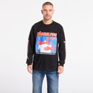 Tričko PLEASURES Embrace Long Sleeve Pigment Black XL