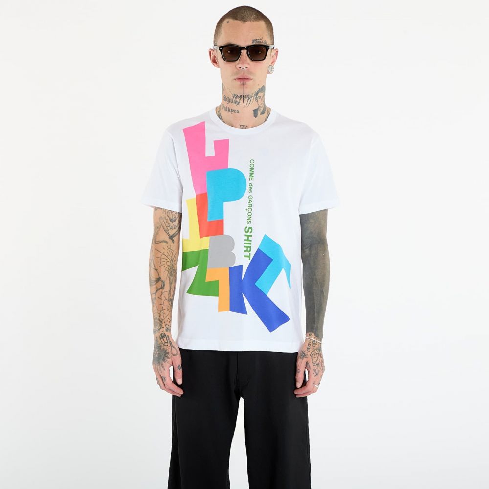 Tričko Comme des Garçons SHIRT T-Shirt With Graphic Print White S