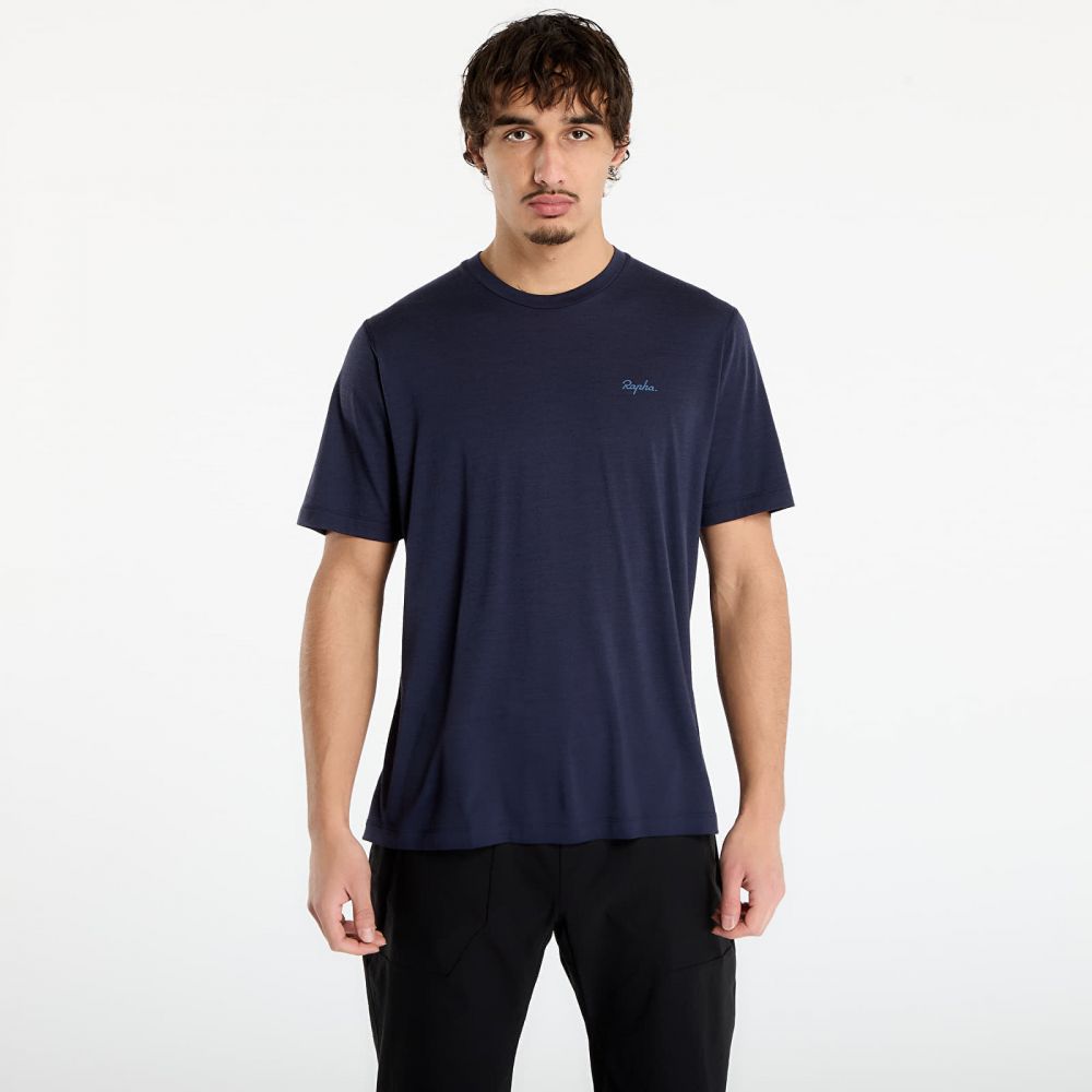 Pánske oblečenie - Pánske tričká a polokošele -  - Tričko Rapha Men's Merino T-Shirt Night Sky/ Pageant Blue M Tričko Rapha Men's Merino T-Shirt Night Sky/ Pageant Blue M