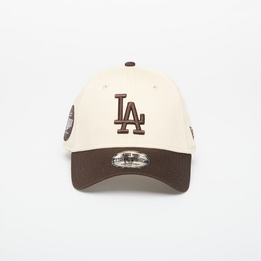 Šiltovka New Era 9FORTY MLB Side Patch Los Angeles Dodgers Light Cream/ Nfl Brown Suede Universal