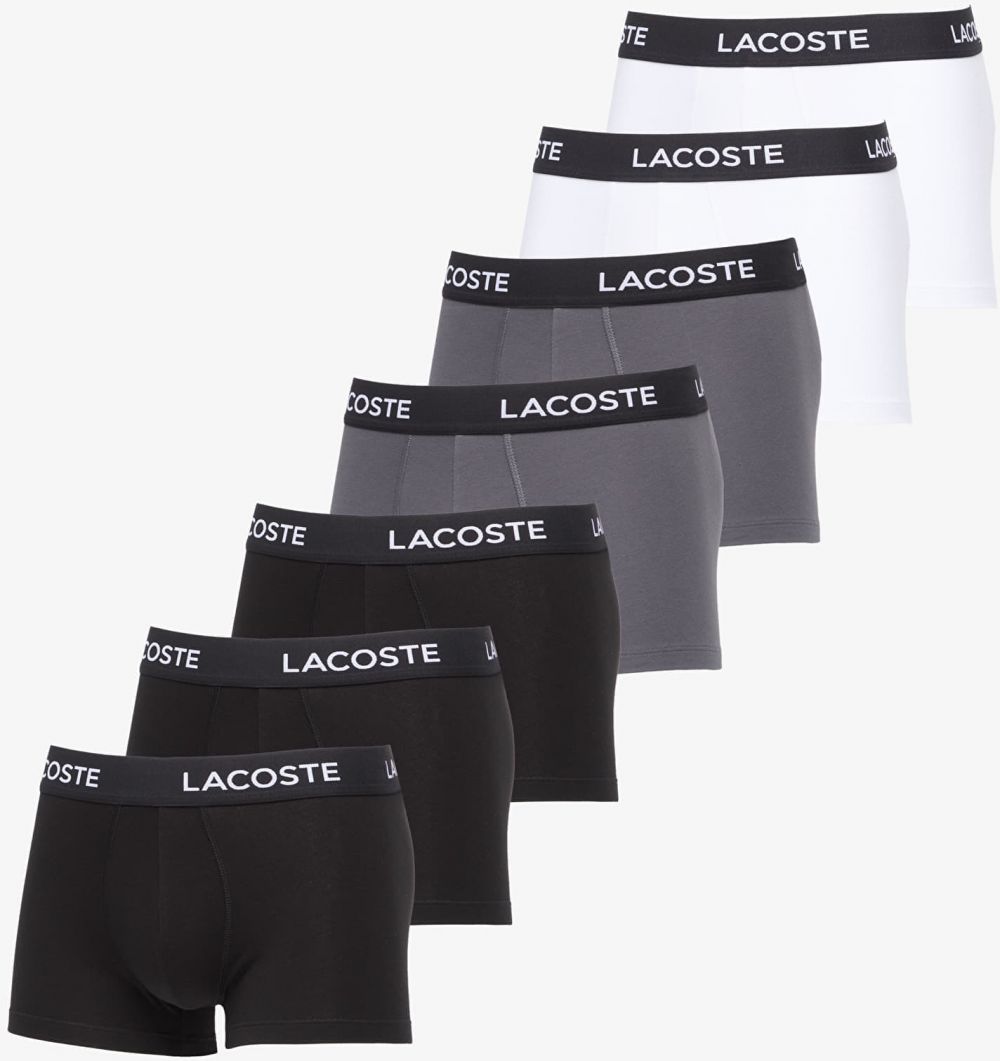 LACOSTE Trunks Underwear 7-Pack Black/ White-Font XL