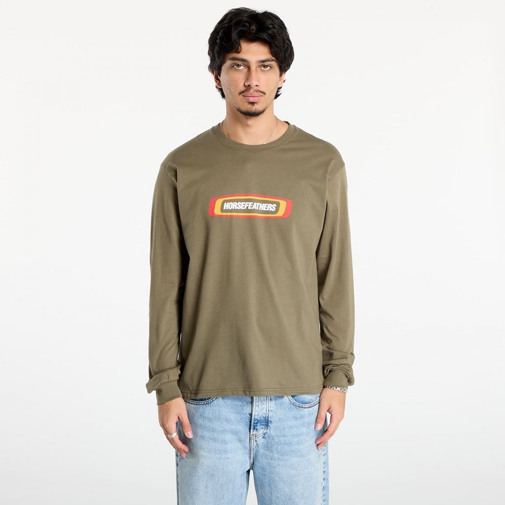 Tričko Horsefeathers Raceway Ls T-Shirt Burnt Olive S