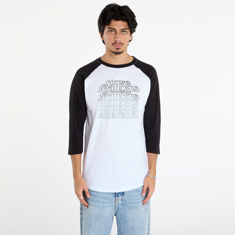 Tričko Horsefeathers Rollin Raglan T-Shirt White/ Black M