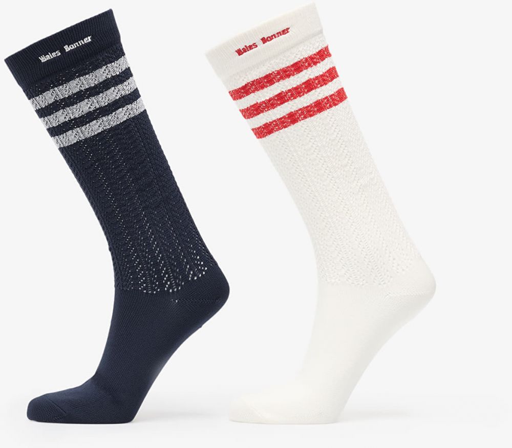 Ponožky adidas x Wales Bonner Crochet Hi Sock 2-Pack Chalk White S