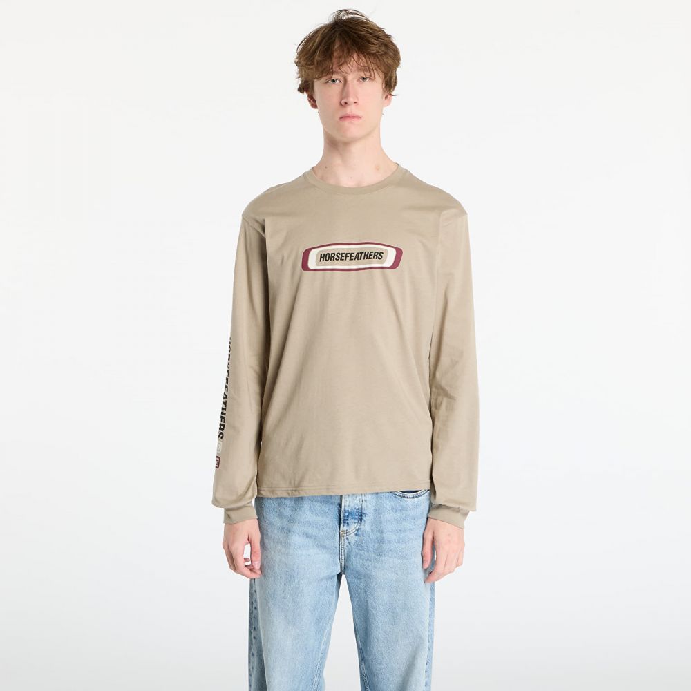 Tričko Horsefeathers Raceway Ls T-Shirt Taupe M