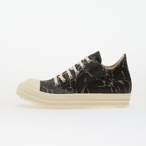 Tenisky Rick Owens Denim Shoes - Low Sneaks Black Washed Foil/ Milk/ Milk EUR 45