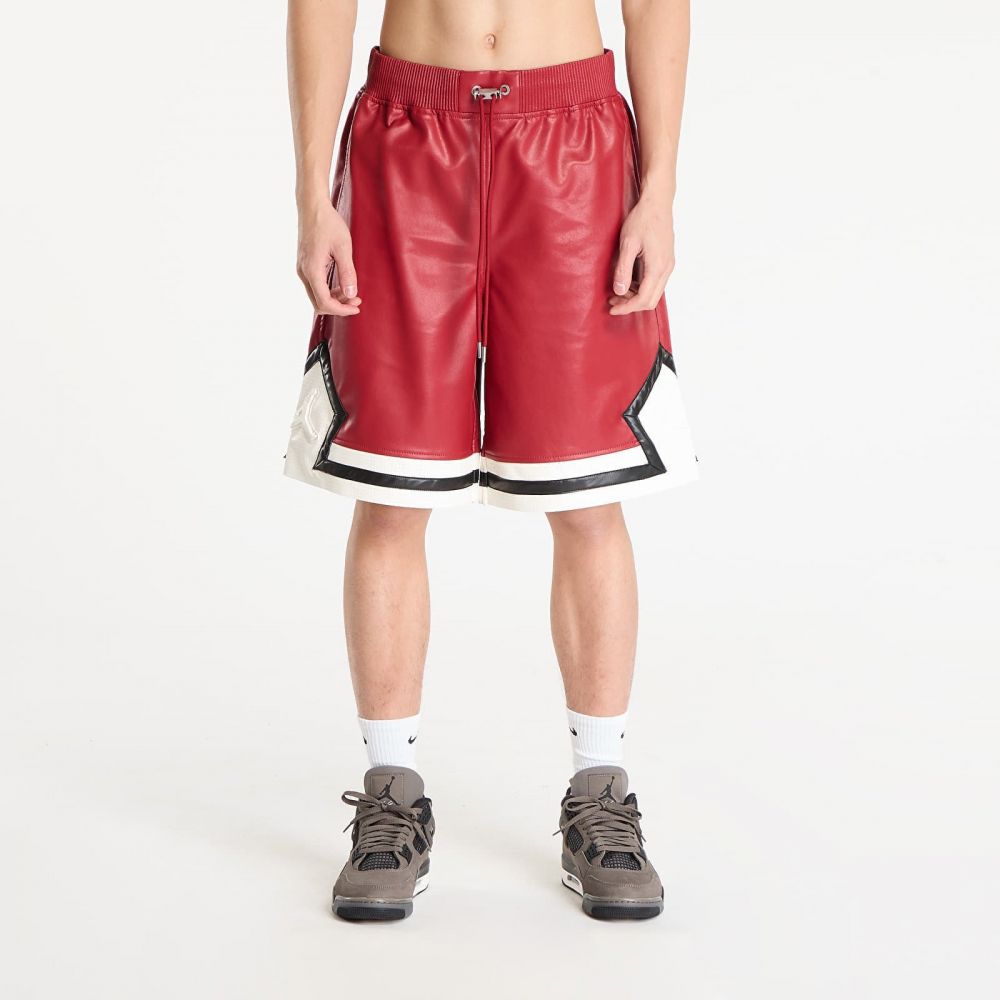 Šortky Air Jordan Men's Faux Leather Shorts Wings Jrdn Red/ Sail/ Sierra Red XL